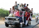 Overloaded vehicle
