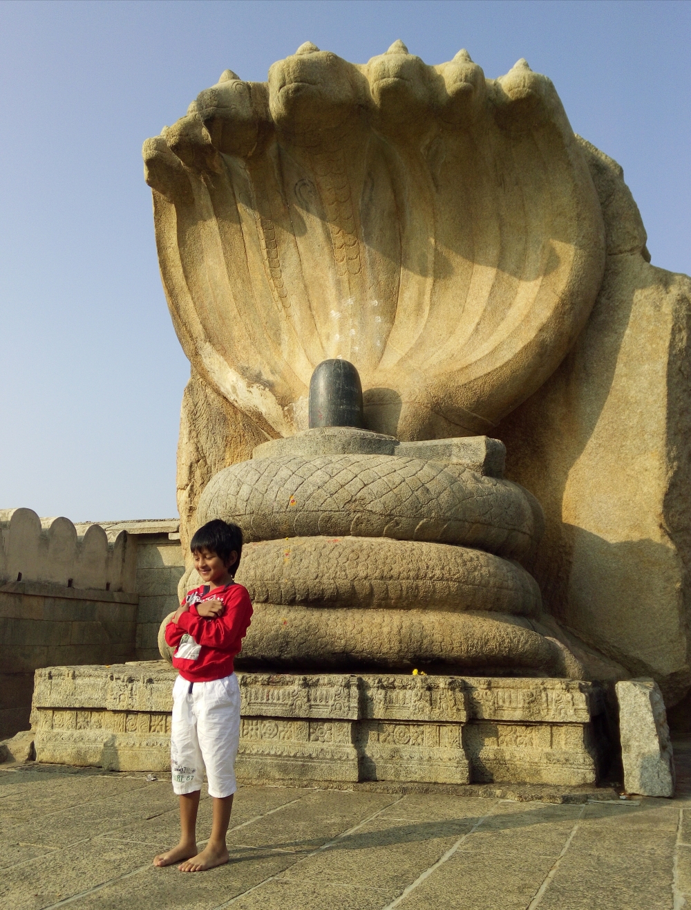 Infront of shiva, Praying with anxiety