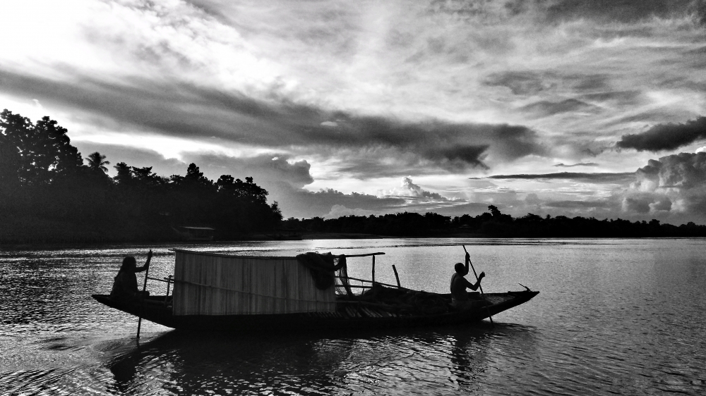 Boating on River at Village area., #boat #landscape #nature #river