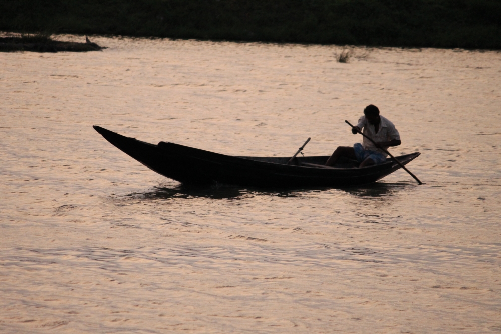 Sailor and the boat, Water,Boat,Sailor