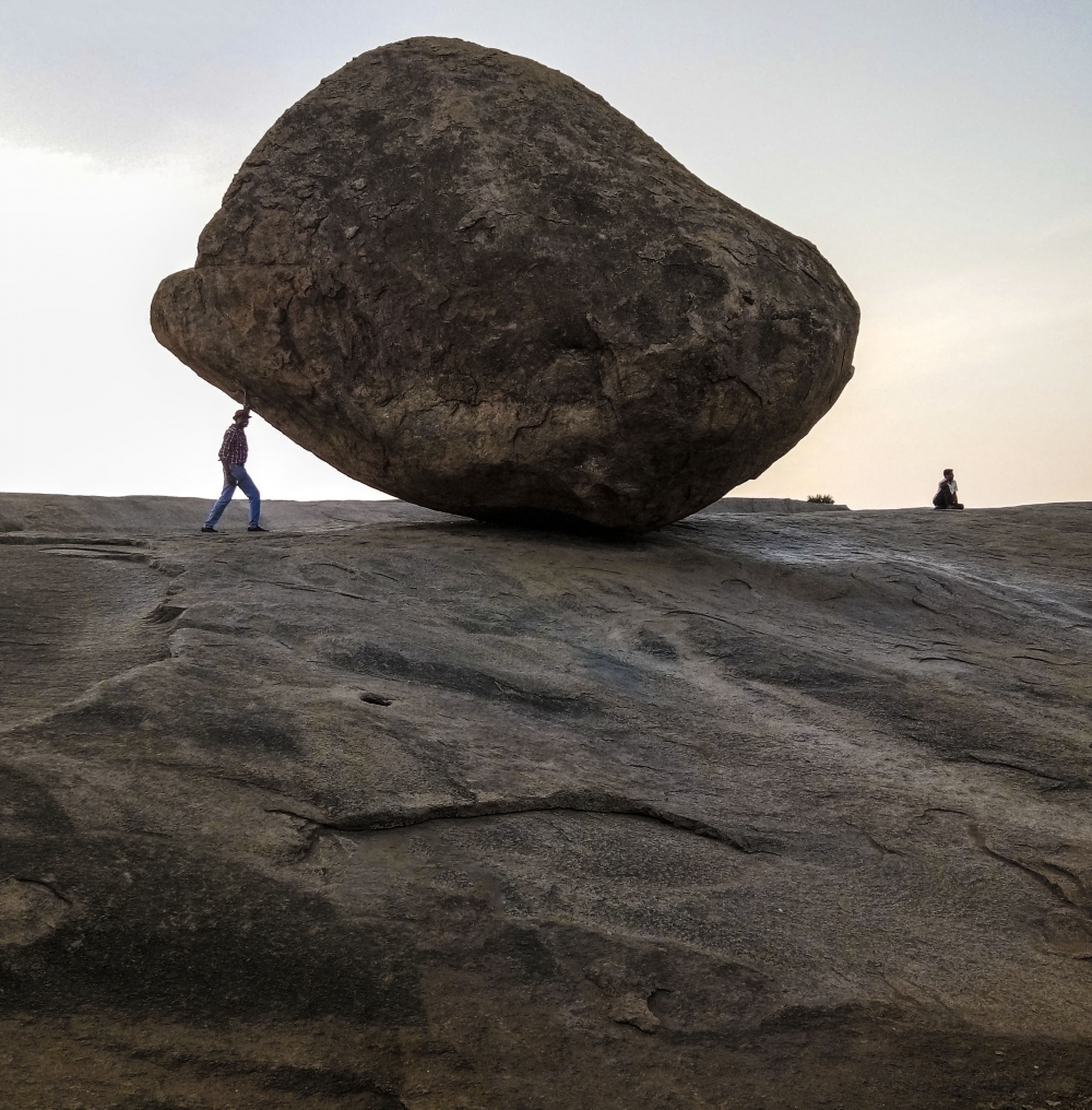 Butterball - Mahaballipuram, mahaballipuram, stone