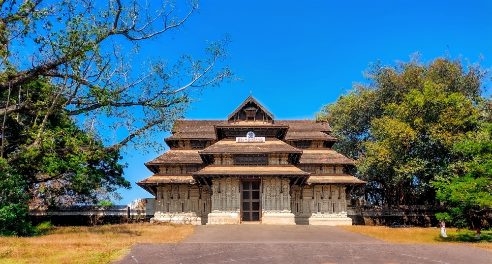 Thrissur temple, Thrissur, Temple, Kerala, sky, blue, 