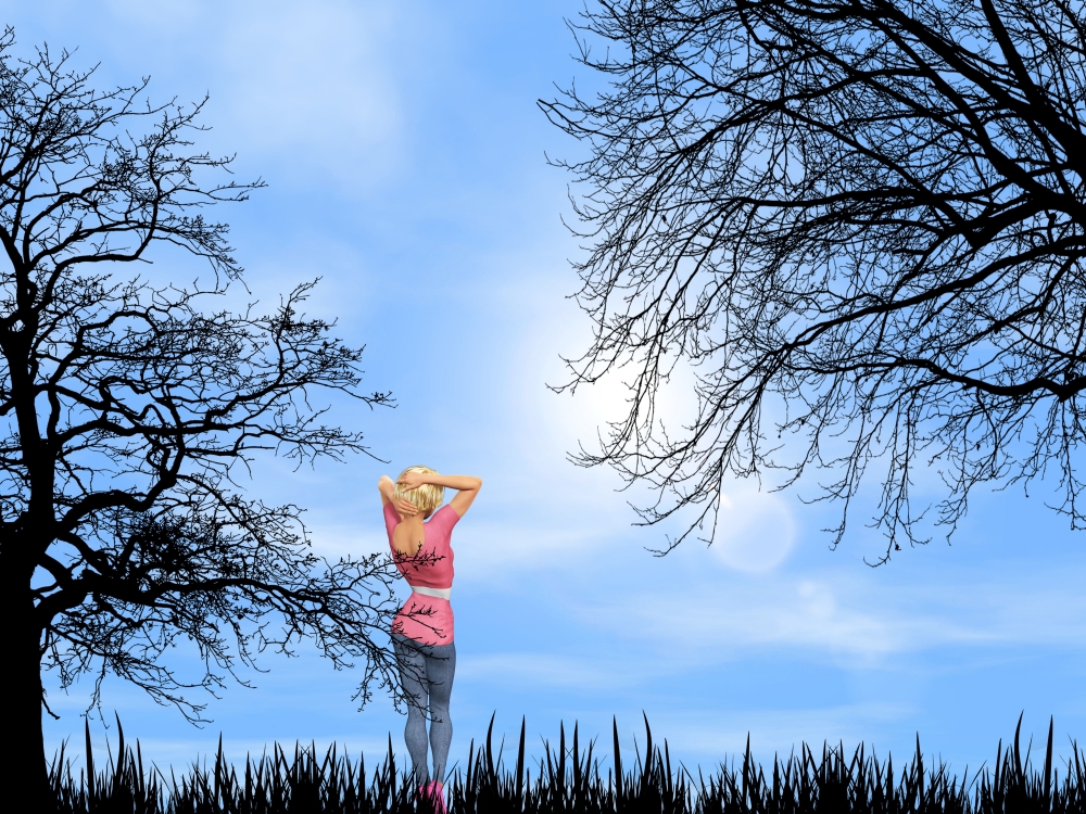Nature, nature,landscape,woman,trees,