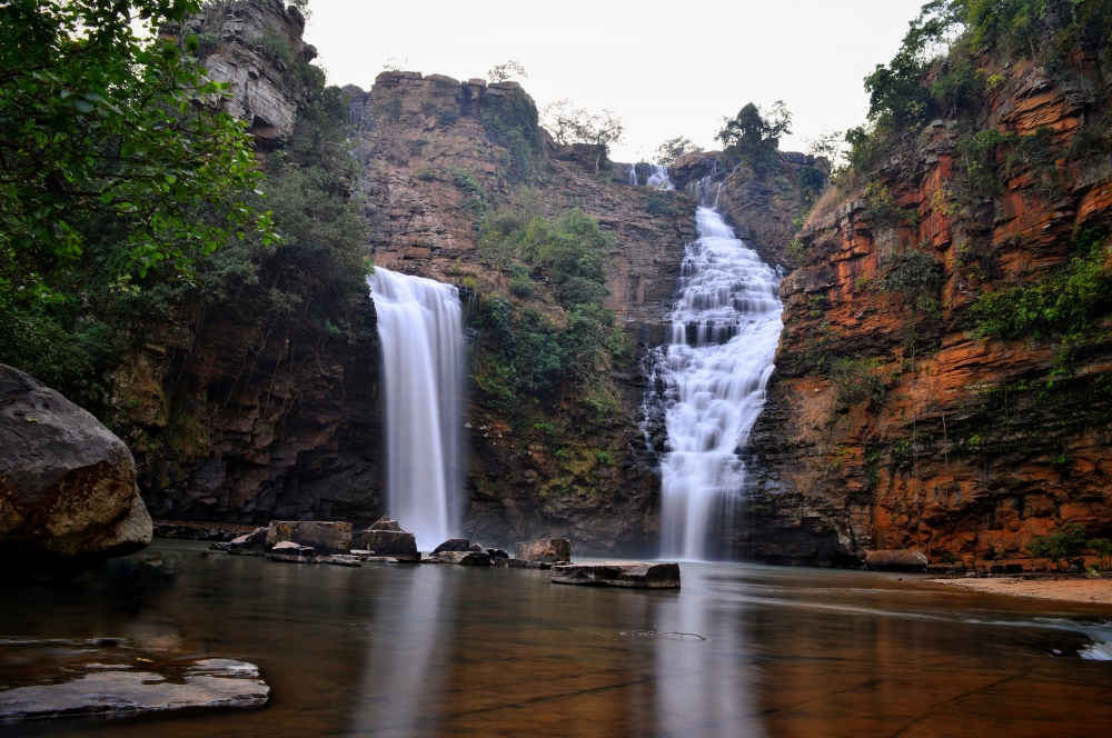 tirathgarh waterfaLL step 2, #waterfalls, #nature #wallpaper #HD #stock #landscapes# stone#reflection#wild #forest #nationalpark