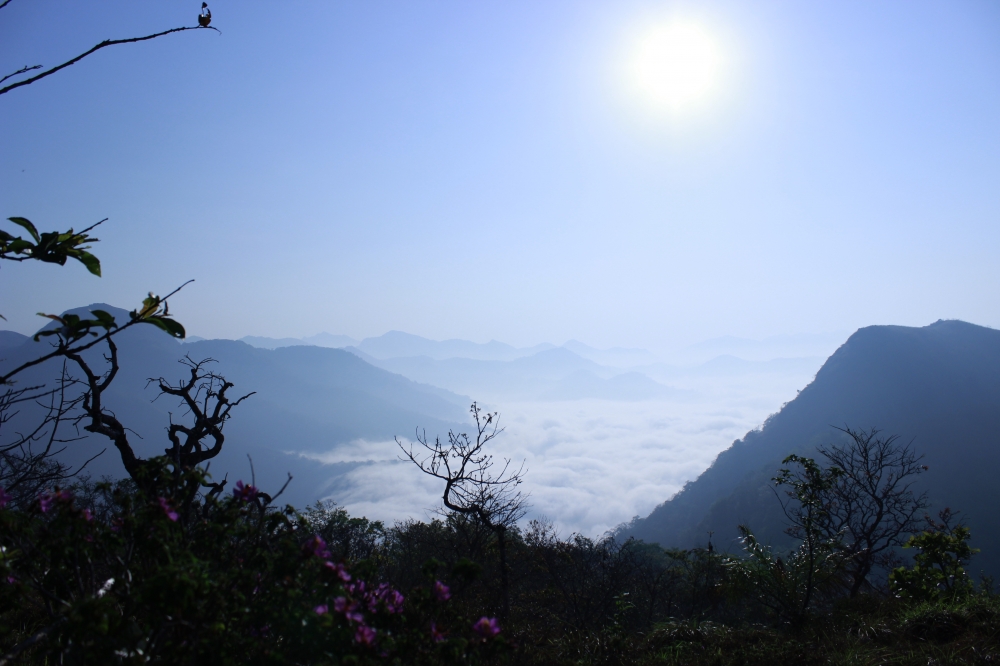 The Heaven, #sun#sky#mountains#flowers#  