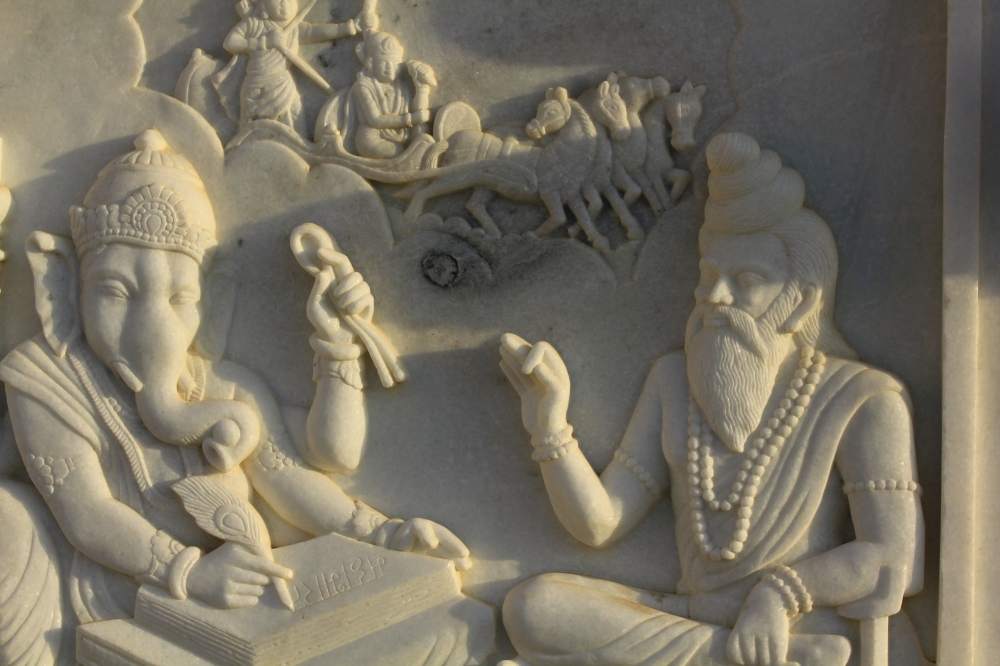 A marble carving in temple, Marble, engraving, mythological, Gujrat, Bhuj