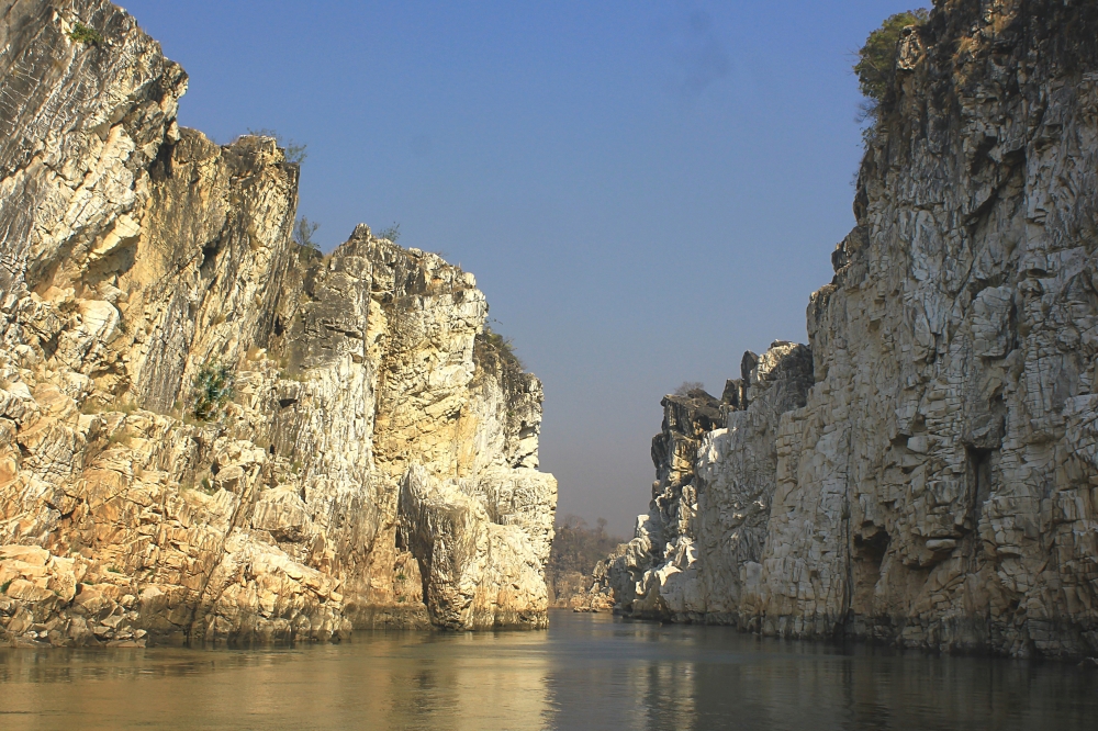 Marble Rocks in Jabalpur, Marble, Rocks, water, river, blue sky, Blue sky, boating, Jabalpur