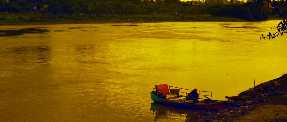 Golden riv er, river,silhouette,sunset,calm peaceful,tranquility,b batman,sailor