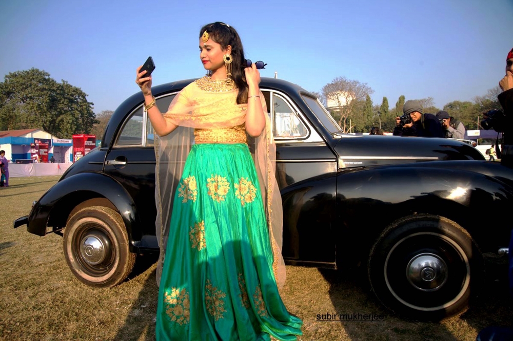 woman and vintage car, #woman#car#street