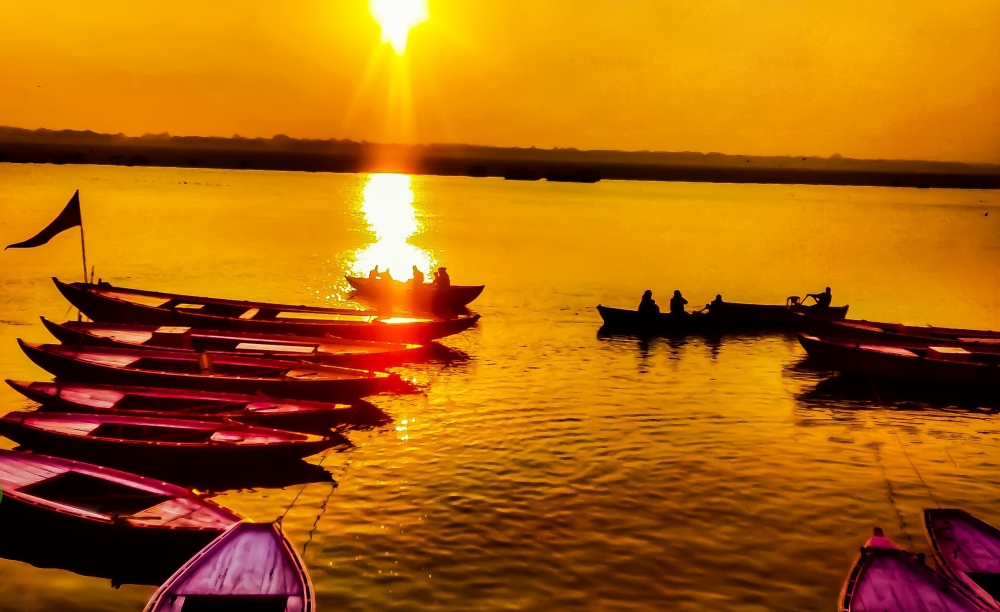 Ganga Maa (Banaras), River, boat