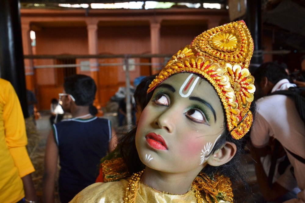 face painting, #krishna#face painting#festival#street photography