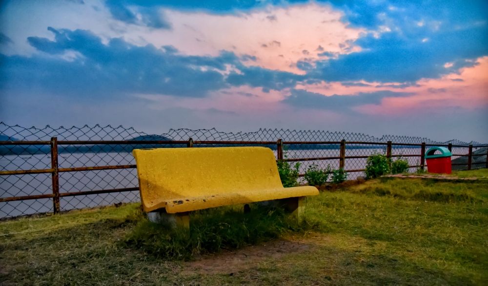 Yellow bench, #Nature #background #wallpaper #hdclicks #fullHD#fksayyad @f.k.sayyad, 