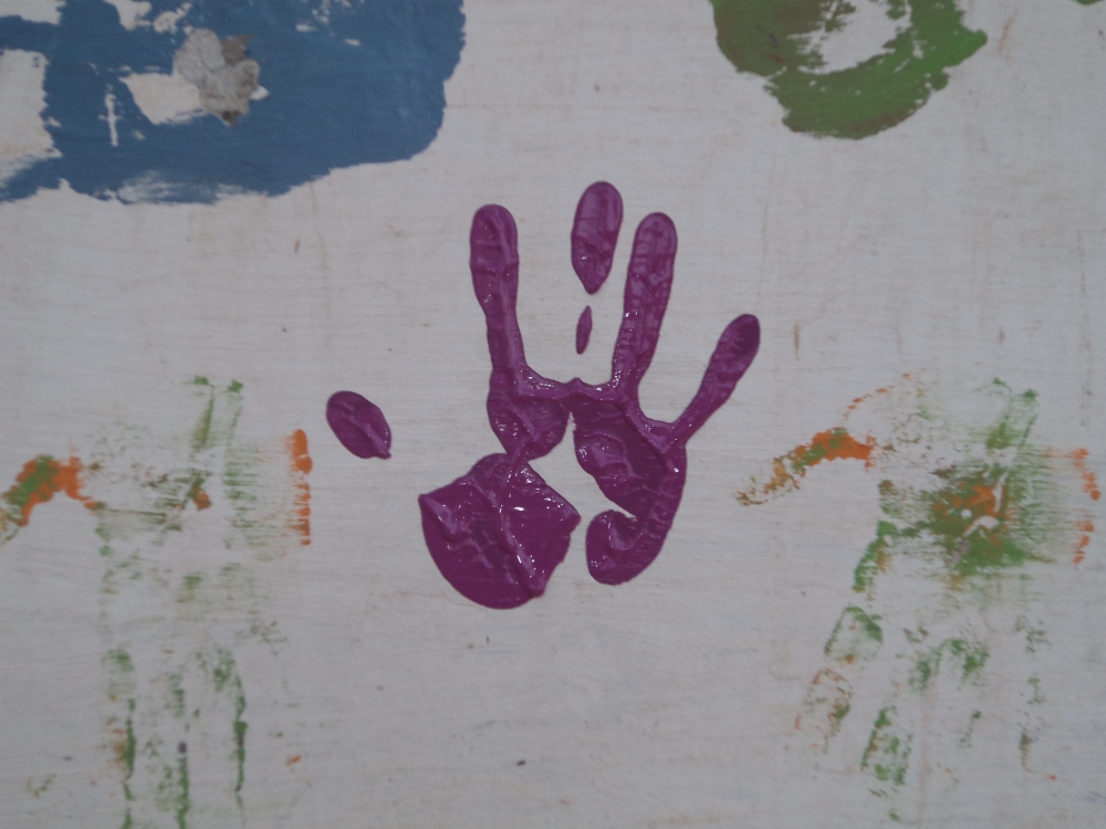 hand print, art