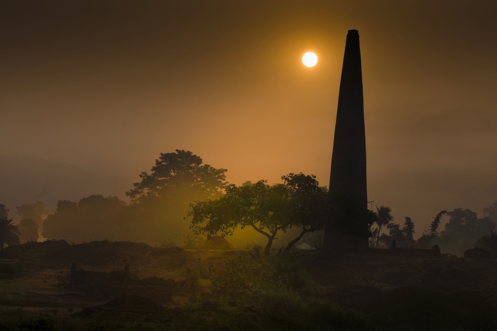 Brick Factory , #Brick, #Nature #background #wallpaper #hdclicks #fullHD, #Sunset, 