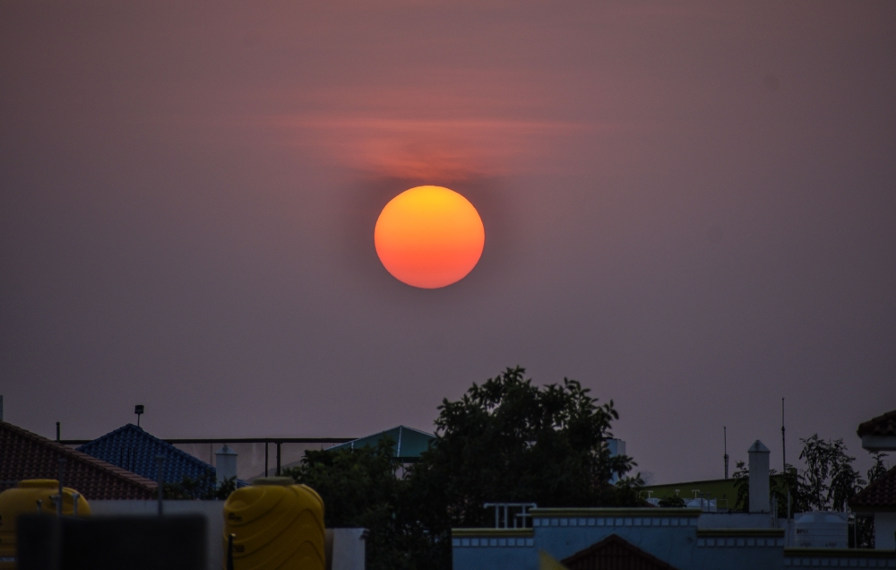 Evening Sun, sun, red sun, evening
