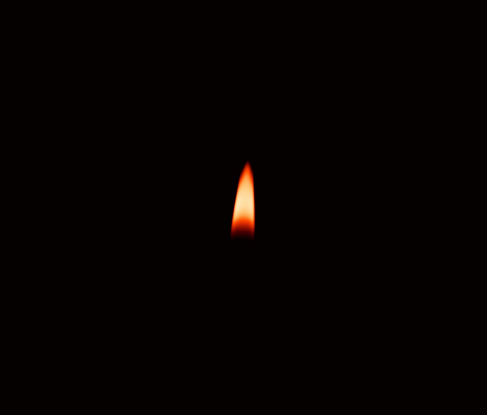 Flame of a candle, flame, candle, candle light, black, dark, Solo, alone, red, Red, 