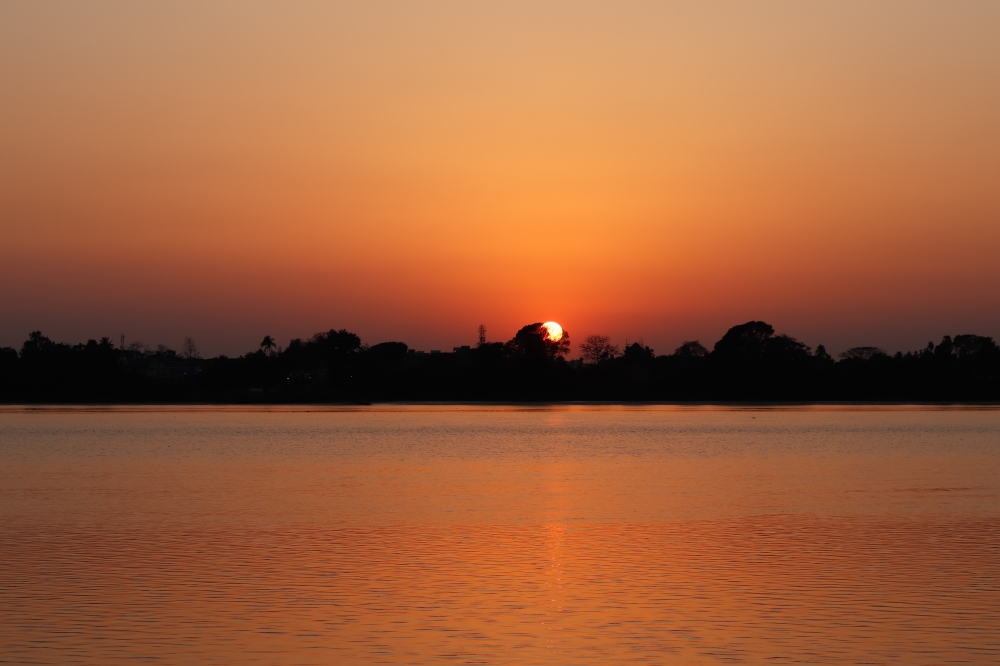 Beautiful sunset , Sunset, River, evenin