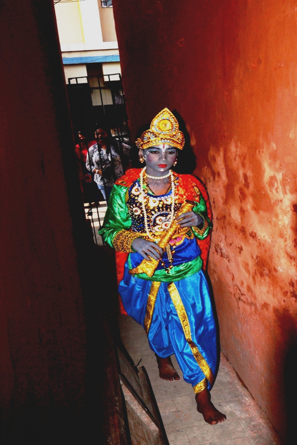 festive mood, #people#street photography#krishna