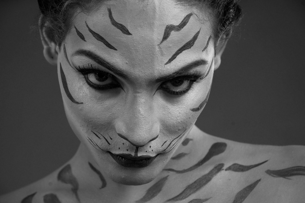 body painting makes changes in looks, #people#body painting#creative art#nikon